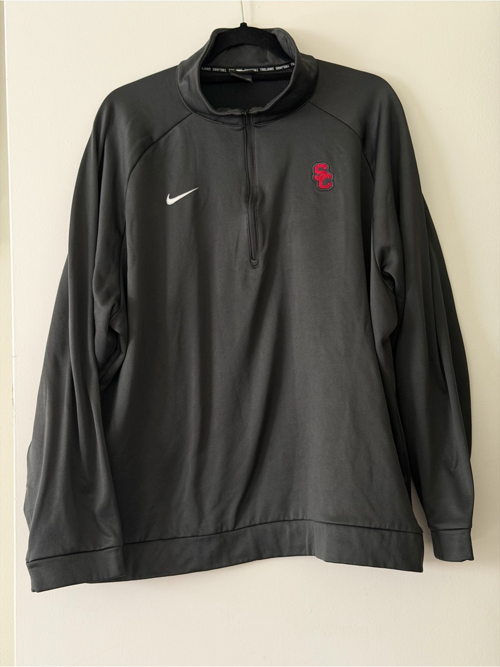 Nike USC Trojans 1/2 Zip Pullover Jacket Black Men’s Collegiate NCAA - Size XXL